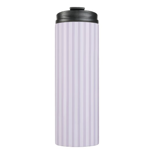 Lila Lavendel Streifen Thermosbecher (Vorderseite)