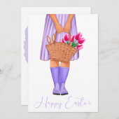 Lila Lavendel Tulips Fashion Girl Happy Ostery (Vorne/Hinten)