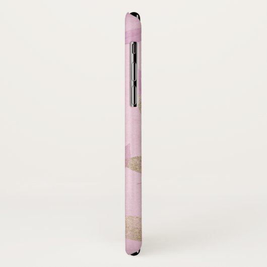 Lila Lavendel- und Goldfussbaum-Herbstlaub Case-Mate iPhone Hülle (Hinten/Links)