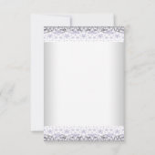 Lila Lavendel und Graue Babydusche Vielen Dank Dankeskarte (Rückseite)