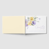 Lila Lavendel- und Sonnenblütenhochzeit Gästebuch (Voll)