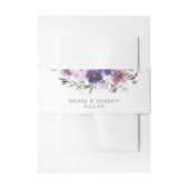 Lila Lavendel und Violettfloral 3 Einladungsbanderole (Vorderseite Beispiel)