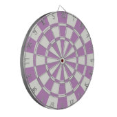 Lila Lavendel und Weiß Dartscheibe (Vorderseite Links)