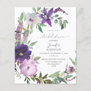 Lila Lavendel-Violet-Brautparty Flyer