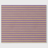 Lila Lavendel Violet Lines Imitate Rustikale Kraft Geschenkpapier (Flach)