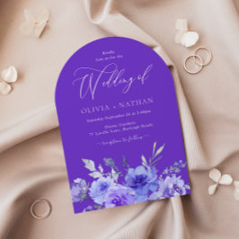 Lila Lavendel-Violett-Hochzeit Einladung