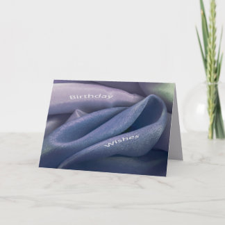 Lila Lavendel Violett Stoff Falten Karte elegant