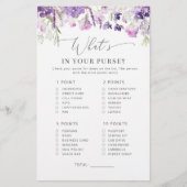 Lila Lavendel, was in Ihrem Geldbeutel steckt (Vorderseite)