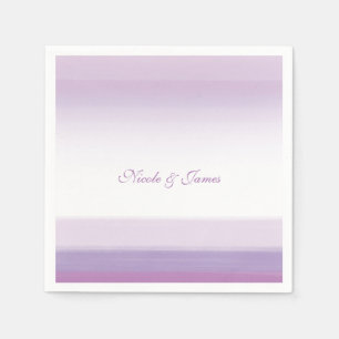 Lila Lavendel Wasserfarbe Elegante Hochzeitsservie Serviette