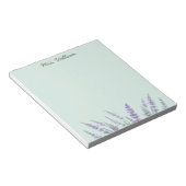 Lila Lavendel-Wasserfarben-Blumenmuster Notizblock (angewinkelt)