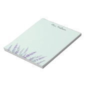 Lila Lavendel-Wasserfarben-Blumenmuster Notizblock (Rotiert)
