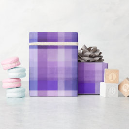 Lila Lavendel Weicher Nebel Kariertes Muster Geschenkpapier