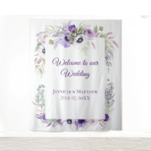 Lila Lavendel & Weiße Anemone | Tapestr