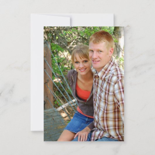 Lila Lavendel Weiße Foto Save the Date (Rückseite)