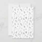 Lila Lavendel Wildblume Hochzeit RSVP-Karten RSVP Karte (Rückseite)