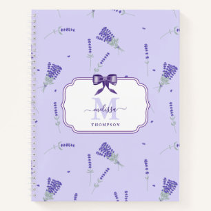 Lila Lavendel Wildblumen Botanisch Notizblock