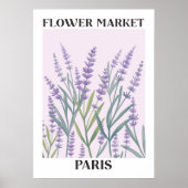 Lila Lavendelbahn Blume Watercolor Poster (Vorne)