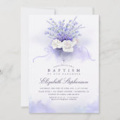 Lila Lavendelbläschen Einladung (Vorderseite)