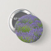 Lila Lavendelblumengarten Button (Vorne & Hinten)