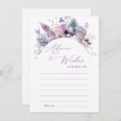 Lila + Lavendelblutberatungskarte Begleitkarte (Vorne/Hinten)