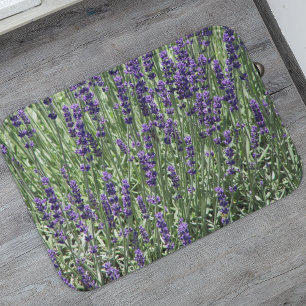 Lila Lavendelblüten Blumen Badematte