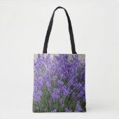 Lila Lavendelblüten Floral Tasche (Vorderseite)