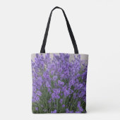 Lila Lavendelblüten Floral Tasche (Rückseite)