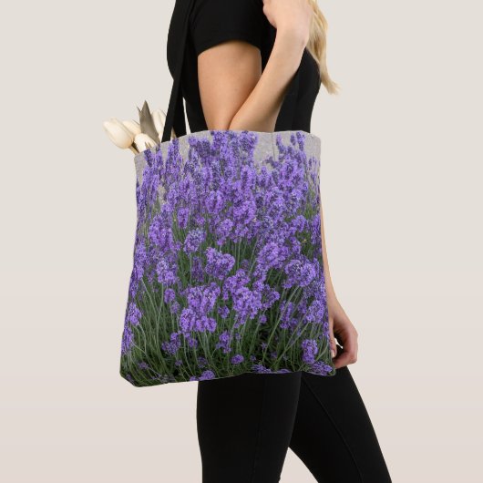 Lila Lavendelblüten Floral Tasche (Von Nahem)