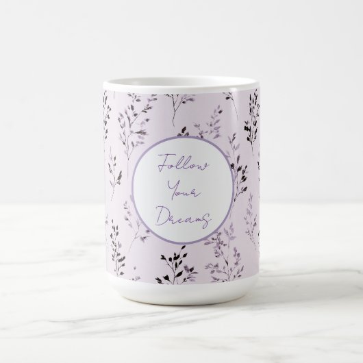 Lila Lavendelblüten Kaffeetasse (Mittel)