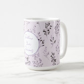 Lila Lavendelblüten Kaffeetasse (VorderseiteRechts)
