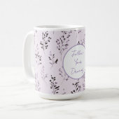 Lila Lavendelblüten Kaffeetasse (Vorderseite Links)