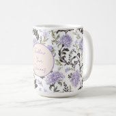 Lila Lavendelblüten Kaffeetasse (VorderseiteRechts)