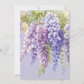 Lila Lavendelblütenhochzeit Einladung (Rückseite)