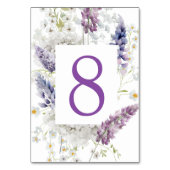 Lila + Lavendelblütenkarte Tischnummer (Rückseite)