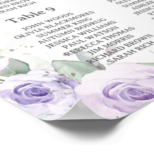 Lila Lavendelblütenschotte Poster (Ecke)