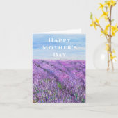 lila Lavendelfeld Muttertagskarte Karte (Gelbe Blume)