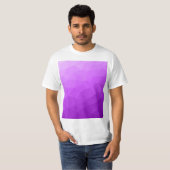 Lila Lavendelgefälle geometrisches Messmuster T-Shirt (Vorne ganz)