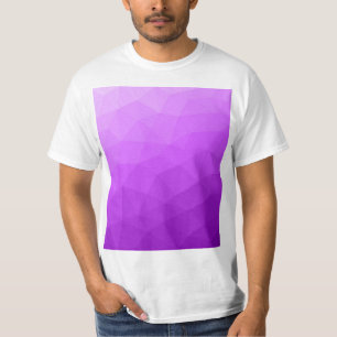 Lila Lavendelgefälle geometrisches Messmuster T-Shirt