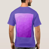 Lila Lavendelgefälle geometrisches Messmuster T-Shirt (Rückseite)
