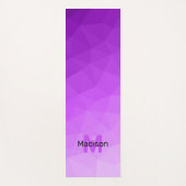 Lila Lavendelgeometrie Monogramm Yogamatte (Vorderseite)
