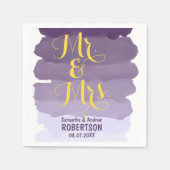 Lila Lavendelhochzeit Serviette (Vorderseite)