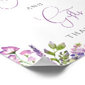 Lila Lavendelkarten mit Aquarellfarbe und Geschenk Poster (Ecke)