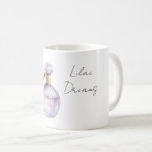Lila Lavendelparfümflasche Kaffeetasse (VorderseiteRechts)