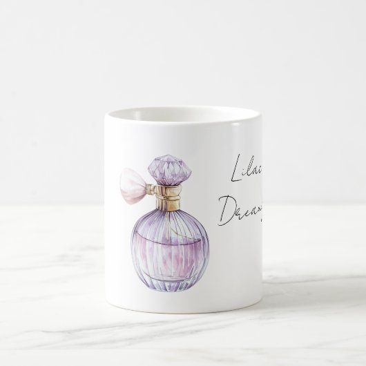 Lila Lavendelparfümflasche Kaffeetasse (Mittel)