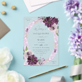 Lila- & Lavendelring-Hochzeit V2 Acryleinladungen (In Situ (Hochzeit))