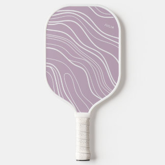 Lila Lavendelwelle Moderne Personalisierte Pickleball Schläger