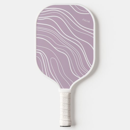 Lila Lavendelwelle Moderne Personalisierte Pickleball Schläger (Vorderseite)