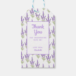 Lila Lavender Antique Frame Geburtstag Vielen Dank Geschenkanhänger