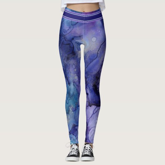 Lila, Lavender, Blue & Aqua Leggings (Vorderseite)