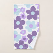 Lila Lavender Blue Daisies Retro Traum #1 #retro Badhandtuch Set (Handtuch)